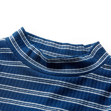 VidaXL Chemise enfant à manches longues 128 bleu marine