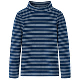 VidaXL Chemise enfant à manches longues 140 bleu marine