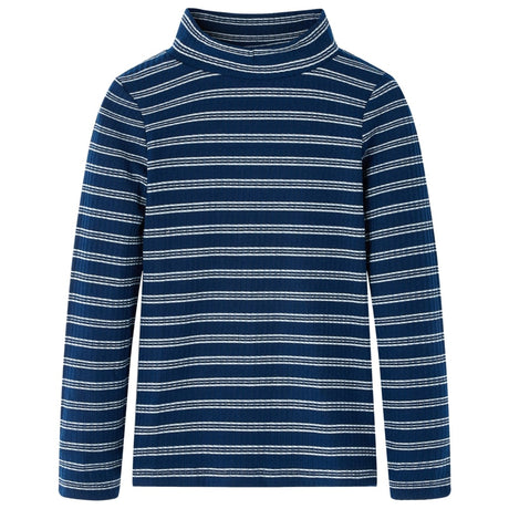 VidaXL Chemise enfant à manches longues 140 bleu marine
