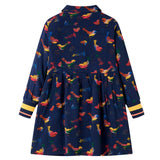 VidaXL Robe enfant à manches longues 104 bleu marine