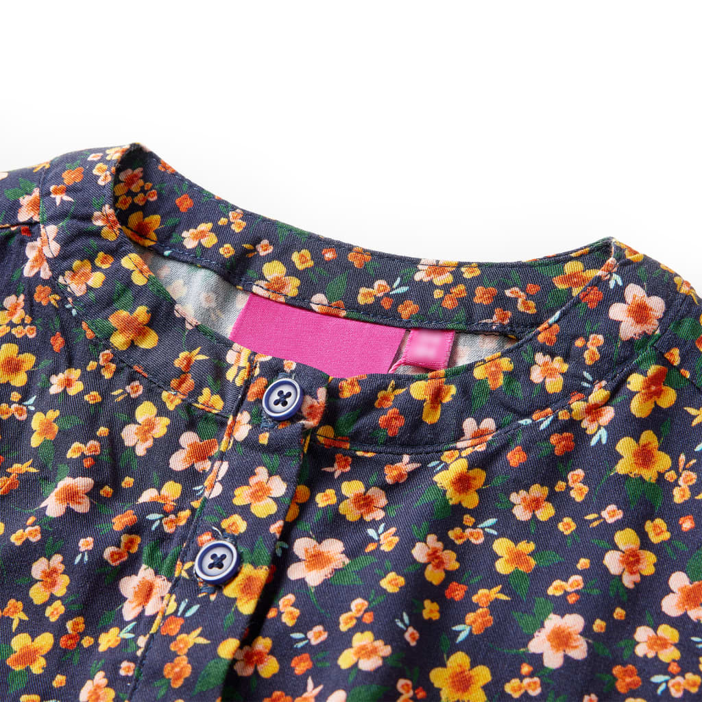VidaXL Robe enfant à manches longues 104 bleu marine