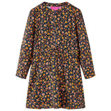 VidaXL Robe enfant à manches longues 116 bleu marine