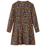 VidaXL Robe enfant à manches longues 116 bleu marine