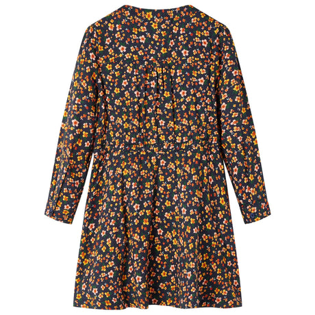 VidaXL Robe enfant à manches longues 128 bleu marine