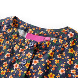 VidaXL Robe enfant à manches longues 128 bleu marine