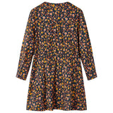 VidaXL Robe enfant à manches longues 140 bleu marine