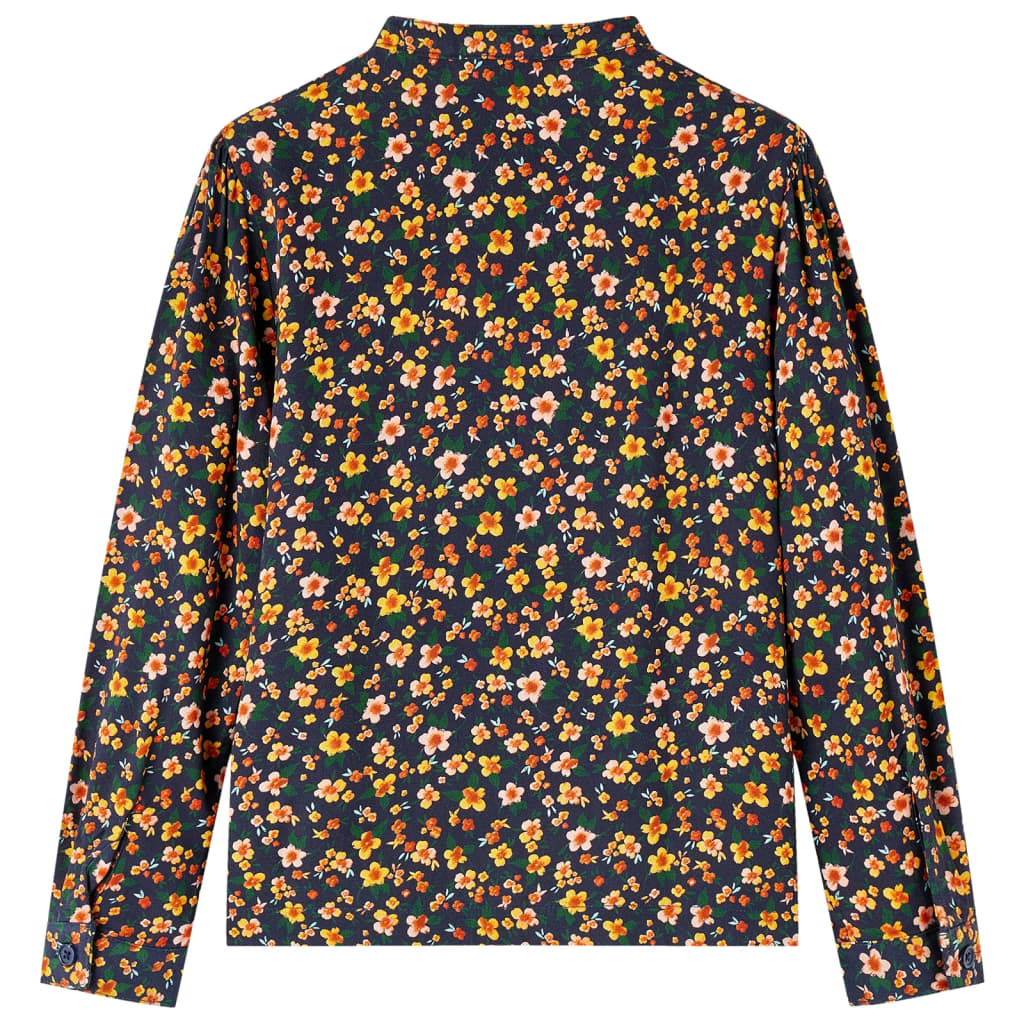 VidaXL Chemise enfant à col officier 104 bleu marine