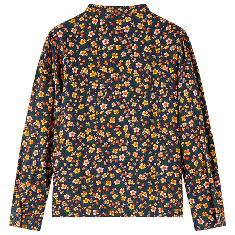 VidaXL Chemise enfant à col officier 116 bleu marine