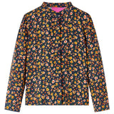 VidaXL Chemise enfant à col officier 128 bleu marine