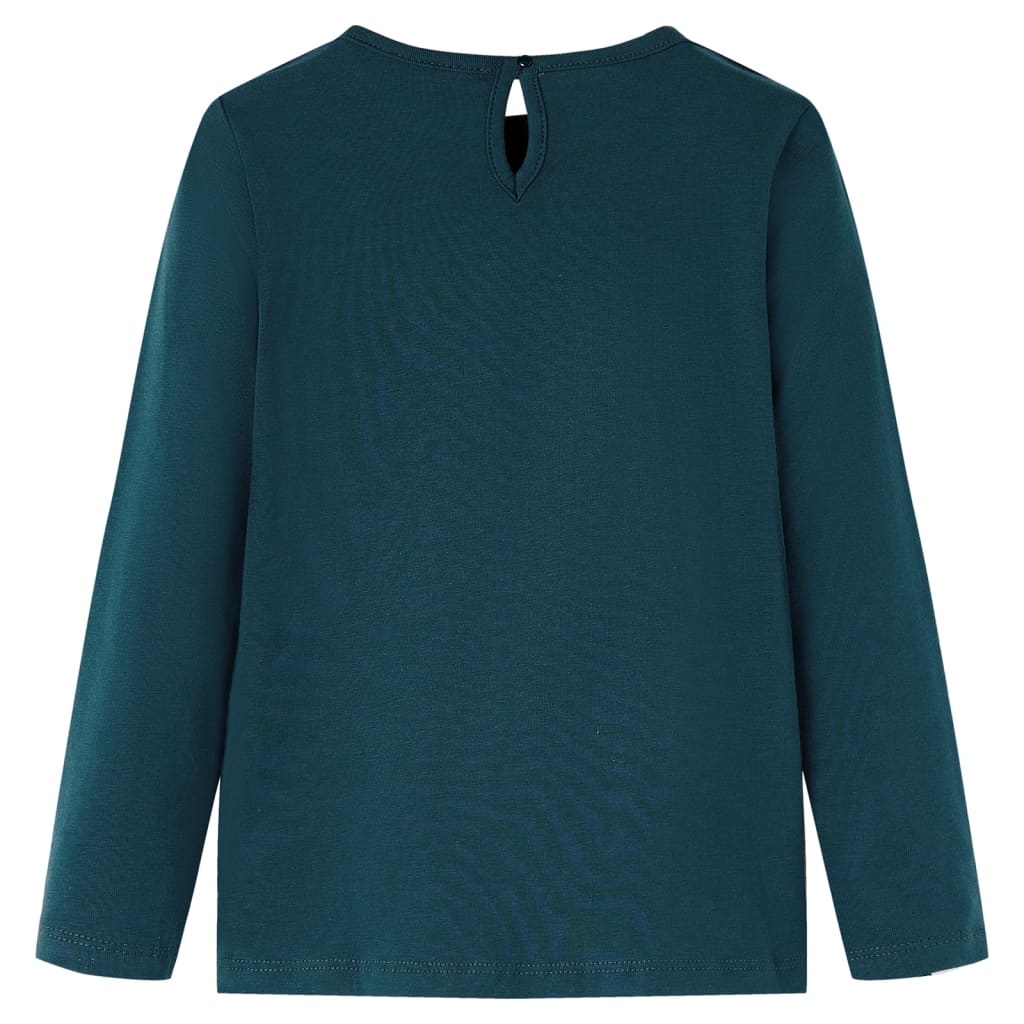 VidaXL Chemise enfant à manches longues 128 vert foncé