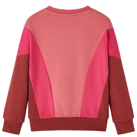 VidaXL Pull enfant color block 104 rose et henné
