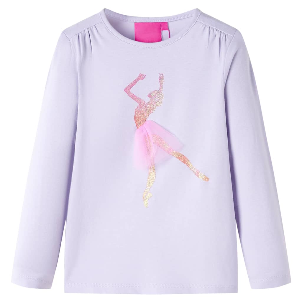 VidaXL Chemise enfant à manches longues 104 lilas clair