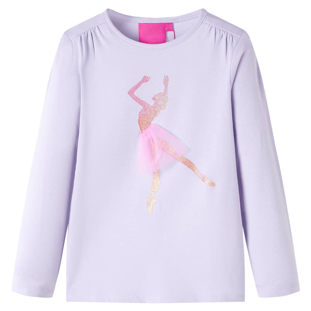 VidaXL Chemise enfant à manches longues 128 lilas clair