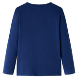 VidaXL Chemise enfant à manches longues 140 bleu marine