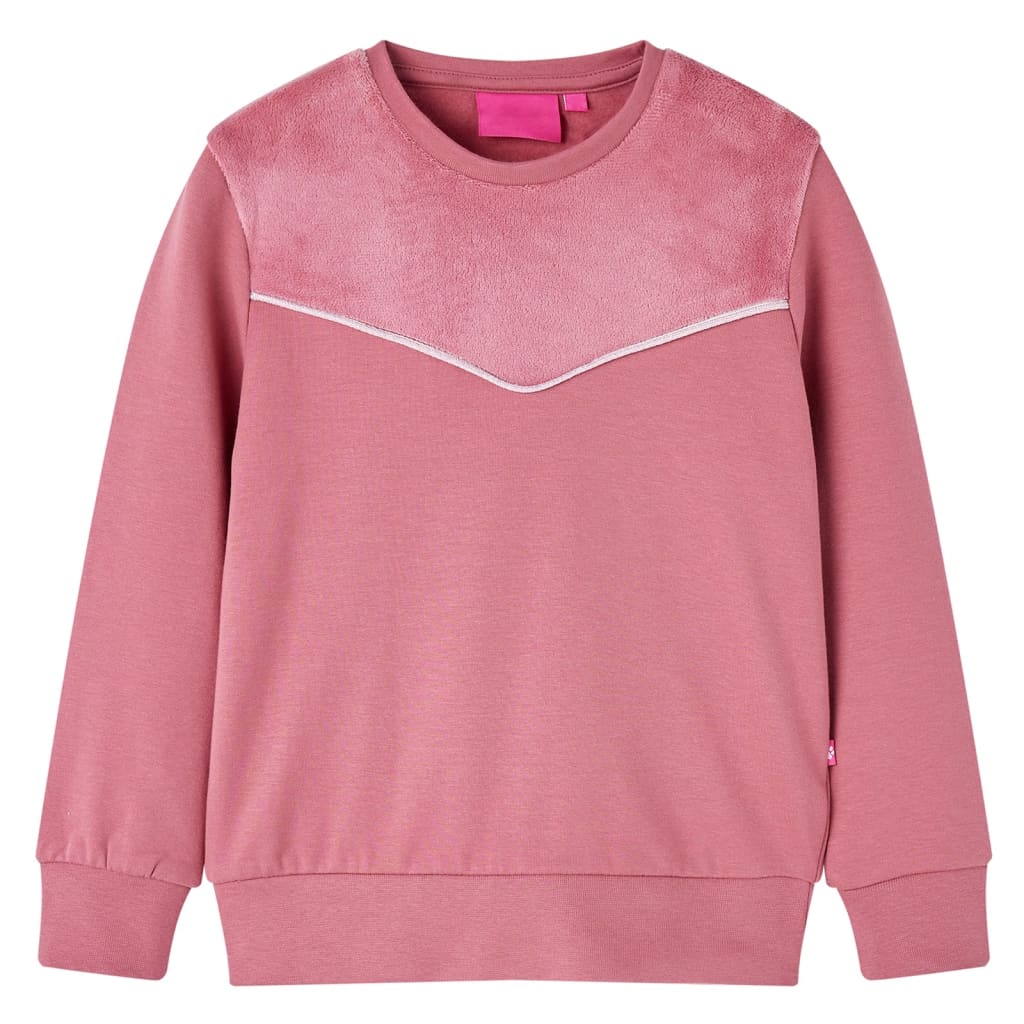 VidaXL pull enfant velours patchwork 92 couleur framboise