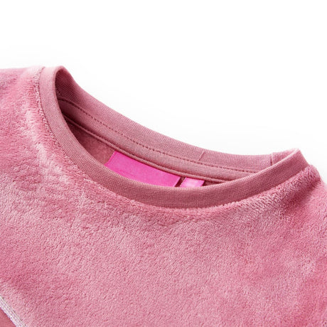 VidaXL pull enfant velours patchwork 128 couleur framboise