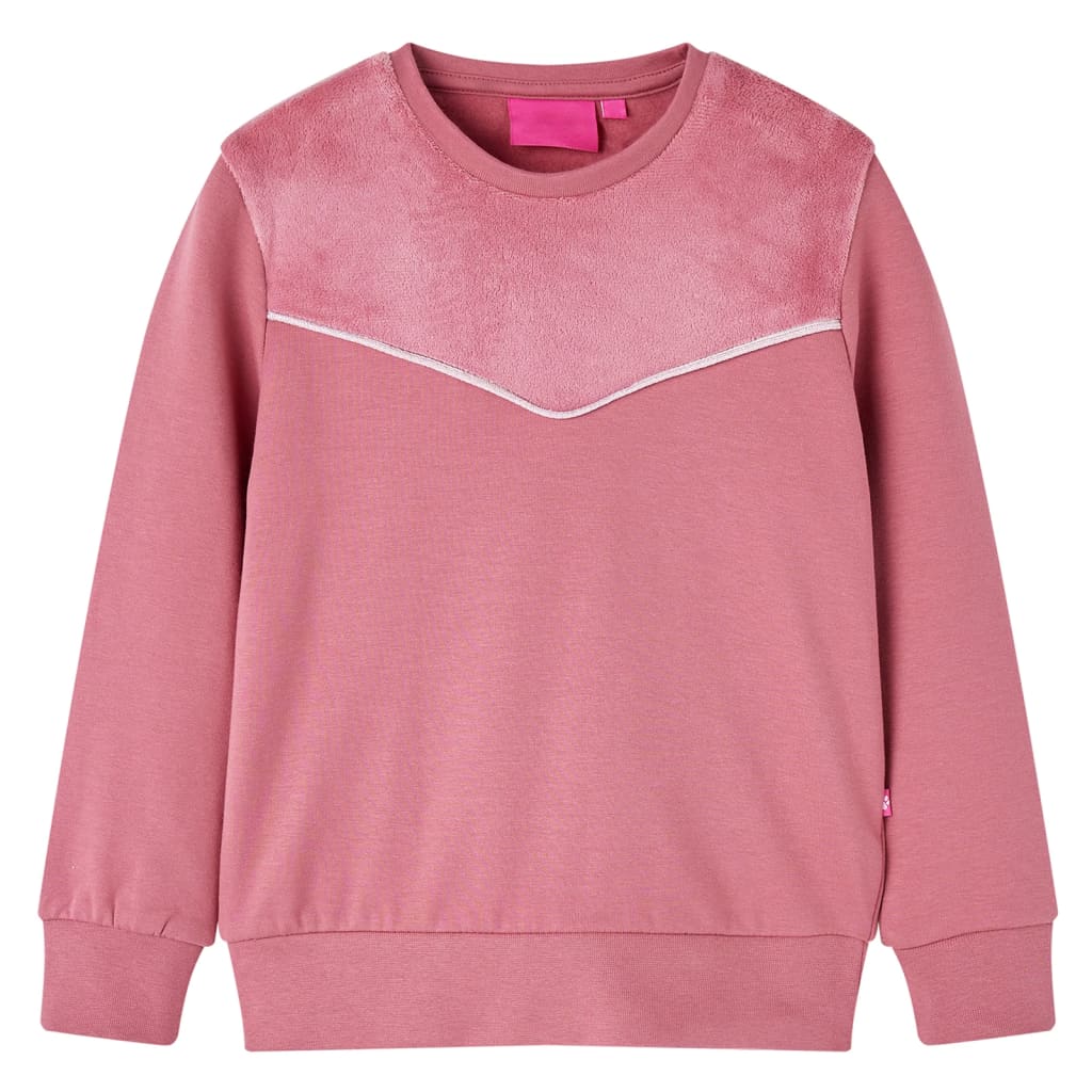 VidaXL pull enfant velours patchwork 140 couleur framboise