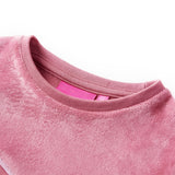 VidaXL pull enfant velours patchwork 140 couleur framboise