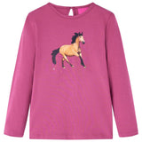 VidaXL Chemise enfant à manches longues 92 couleur framboise