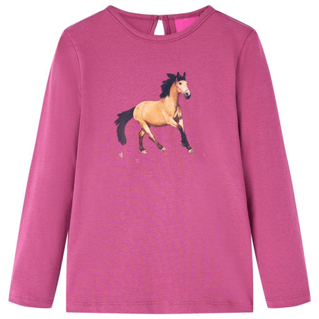 VidaXL Chemise enfant à manches longues 92 couleur framboise