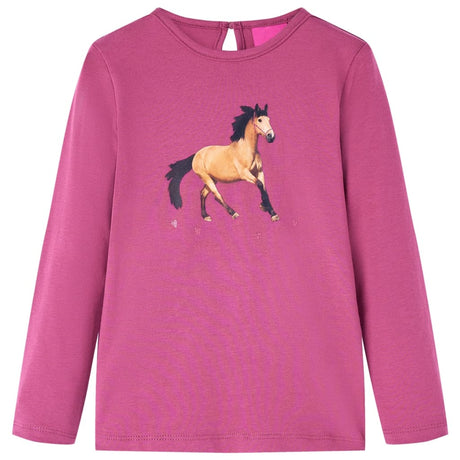 VidaXL Chemise enfant à manches longues 140 couleur framboise