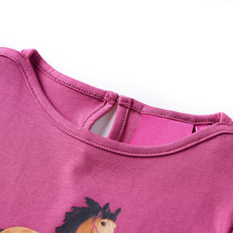 VidaXL Chemise enfant à manches longues 140 couleur framboise