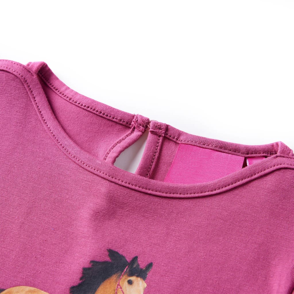 VidaXL Chemise enfant à manches longues 116 couleur framboise