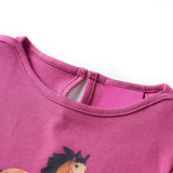 VidaXL Chemise enfant à manches longues 116 couleur framboise