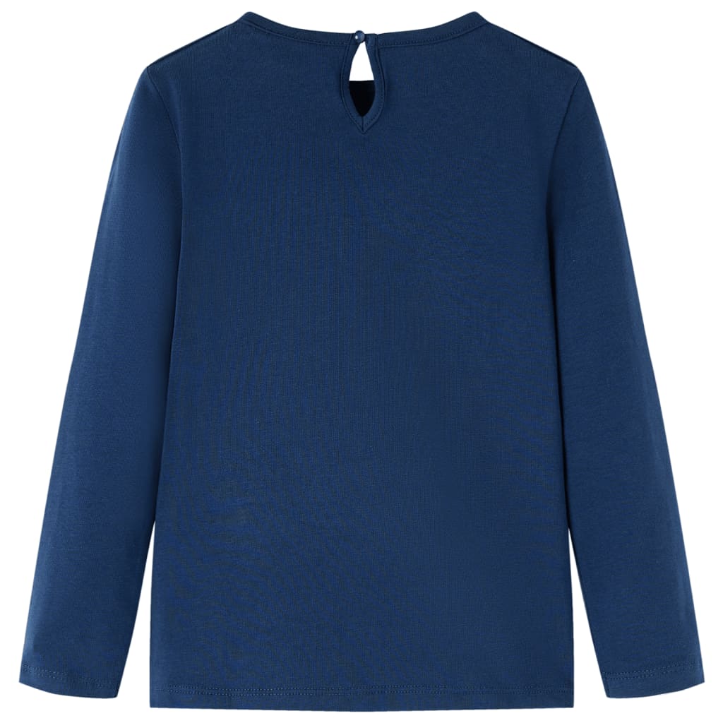 VidaXL Chemise enfant à manches longues 92 bleu marine