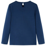 VidaXL Chemise enfant à manches longues 92 bleu marine