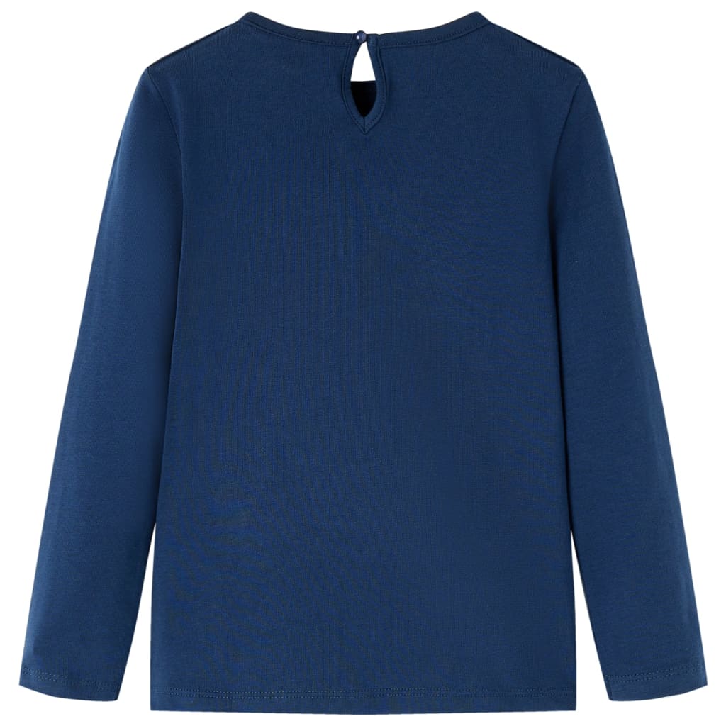 VidaXL Chemise enfant à manches longues 104 bleu marine