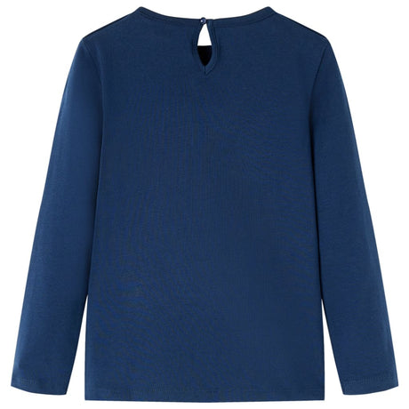 VidaXL Chemise enfant à manches longues 104 bleu marine