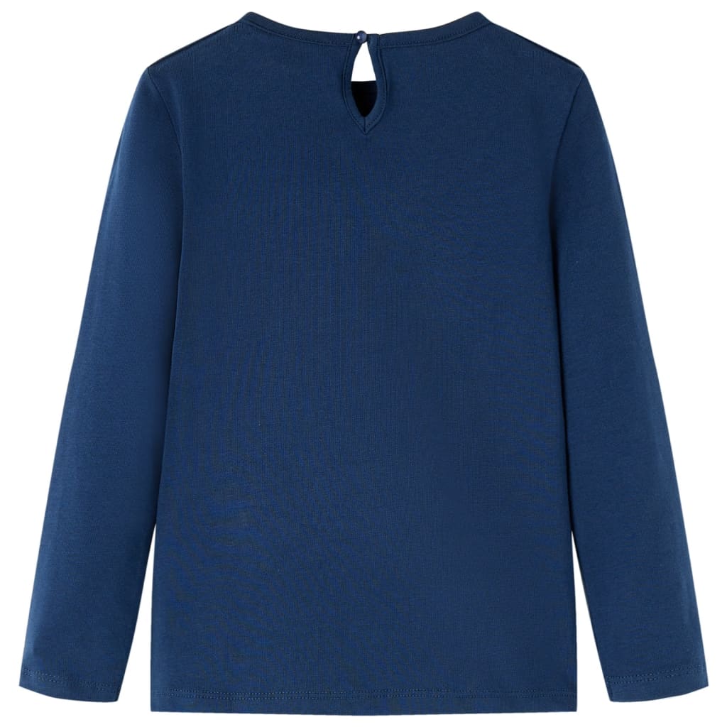 VidaXL Chemise enfant à manches longues 116 bleu marine
