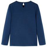 VidaXL Chemise enfant à manches longues 116 bleu marine
