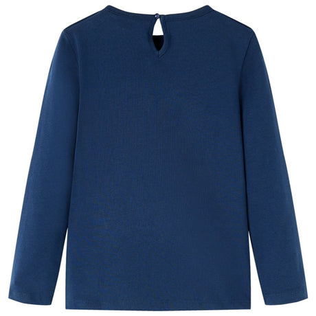 VidaXL Chemise enfant à manches longues 116 bleu marine