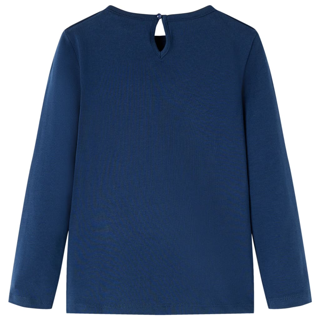 VidaXL Chemise enfant à manches longues 128 bleu marine