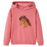 VidaXL Pull enfant à capuche 92 vieux rose