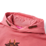 VidaXL Pull enfant à capuche 92 vieux rose