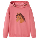 VidaXL pull enfant à capuche 104 vieux rose