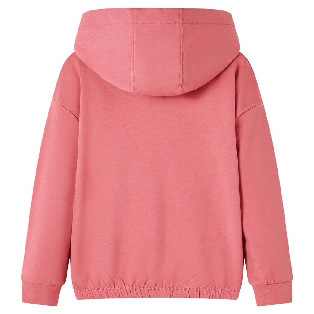 VidaXL pull enfant à capuche 104 vieux rose