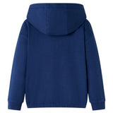 VidaXL pull enfant à capuche 116 bleu marine