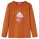 VidaXL Chemise enfant à manches longues 92 couleur cognac