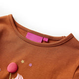 VidaXL Chemise enfant à manches longues 128 couleur cognac