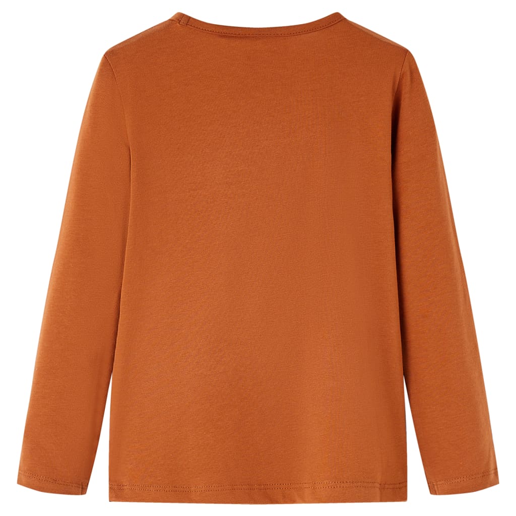 VidaXL Chemise enfant à manches longues 140 couleur cognac