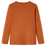 VidaXL Chemise enfant à manches longues 140 couleur cognac