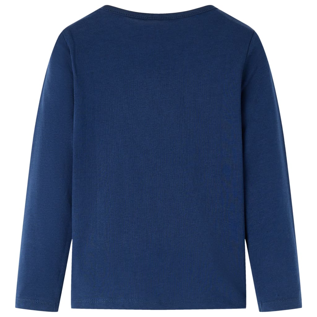 VidaXL Chemise enfant à manches longues 92 bleu marine