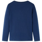 VidaXL Chemise enfant à manches longues 116 bleu marine
