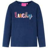 VidaXL Chemise enfant à manches longues 128 bleu marine