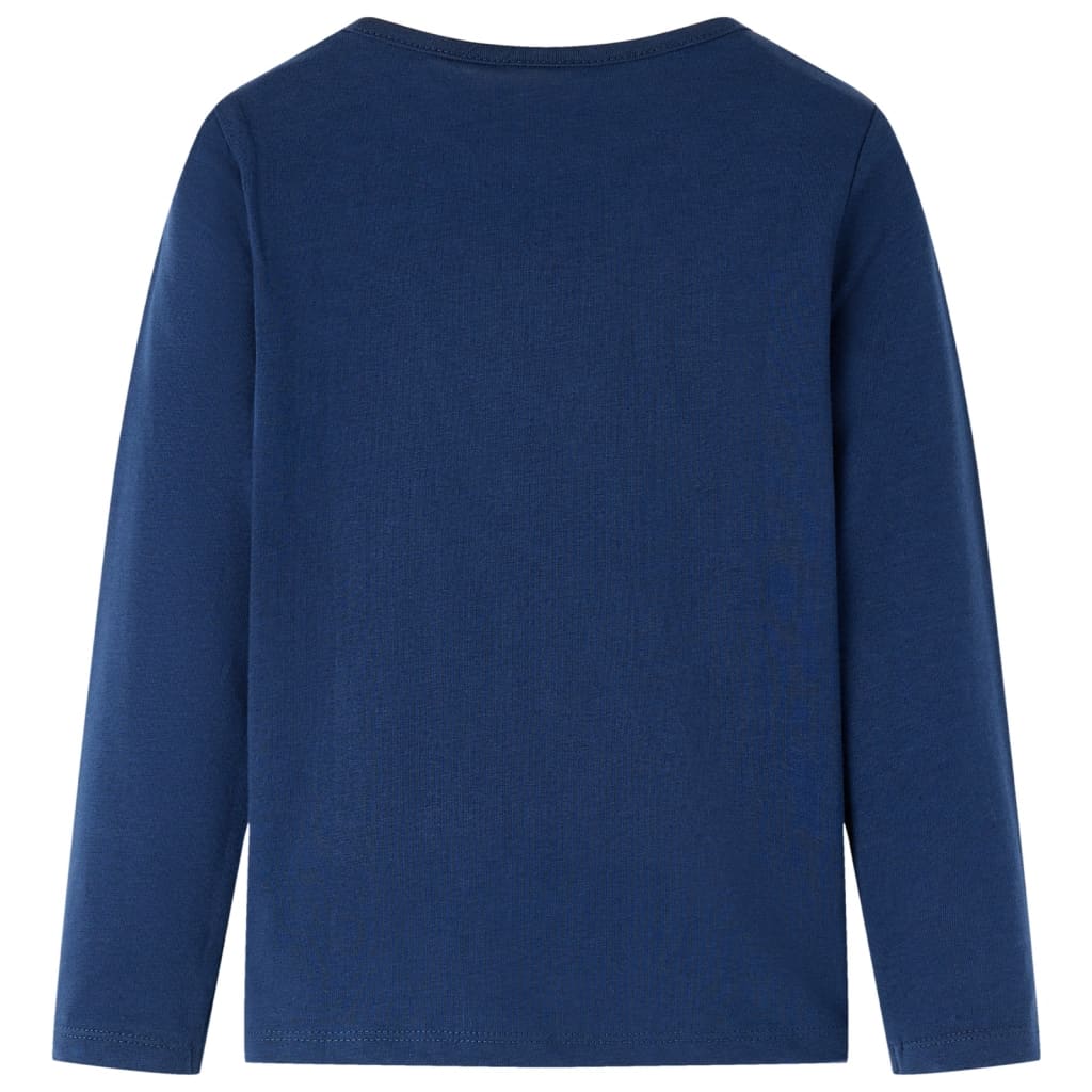 VidaXL Chemise enfant à manches longues 128 bleu marine