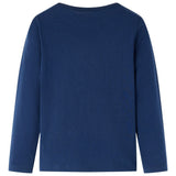 VidaXL Chemise enfant à manches longues 128 bleu marine
